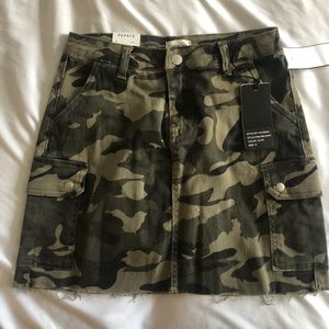 Camo Jean skirt